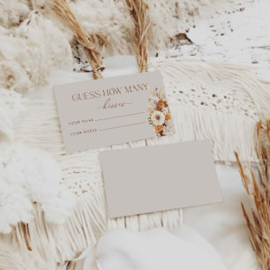 Fall Guess How Many Kisses Bridal Game Enclosure Card