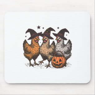Fall Halloween Chicken Pumpkin Chick Or Treat Spoo Mouse Mat