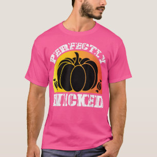 Fall Halloween Perfectly Wicked Pumpkin Candy Retr T-Shirt