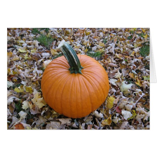 Fall Halloween pumpkin card