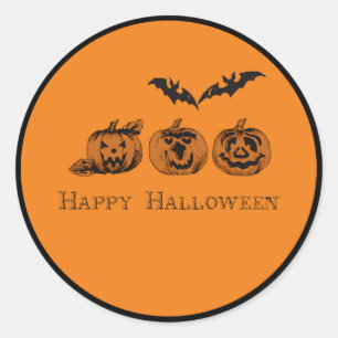 Fall/Halloween/pumpkin Classic Round Sticker