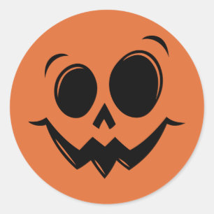 Fall Halloween Pumpkin Classic Round Sticker