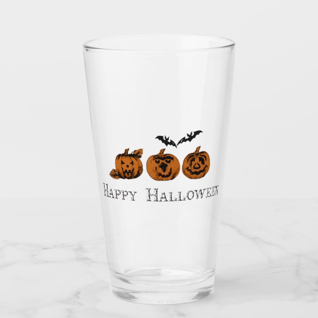 Fall/Halloween/pumpkin   Glass (Front)