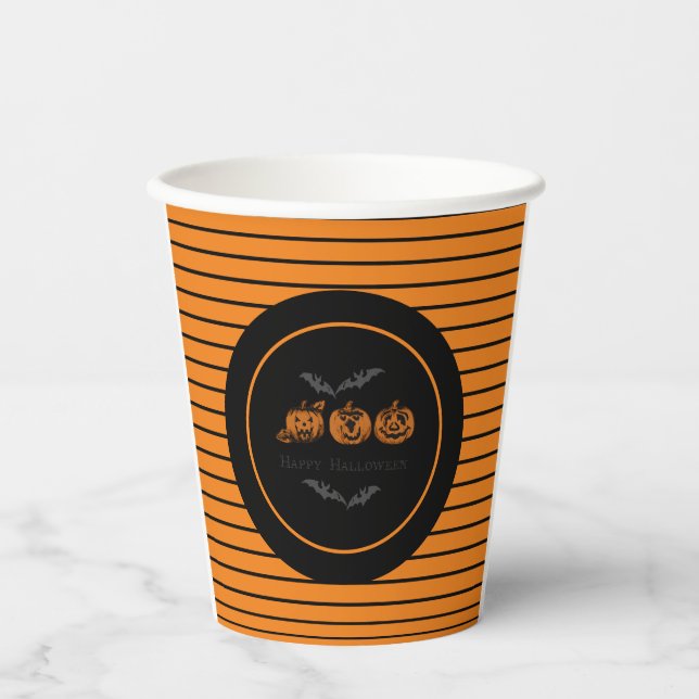 Fall/Halloween/pumpkin  Paper Cups (Front)
