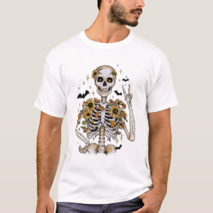 Fall Halloween Skeleton  T-Shirt
