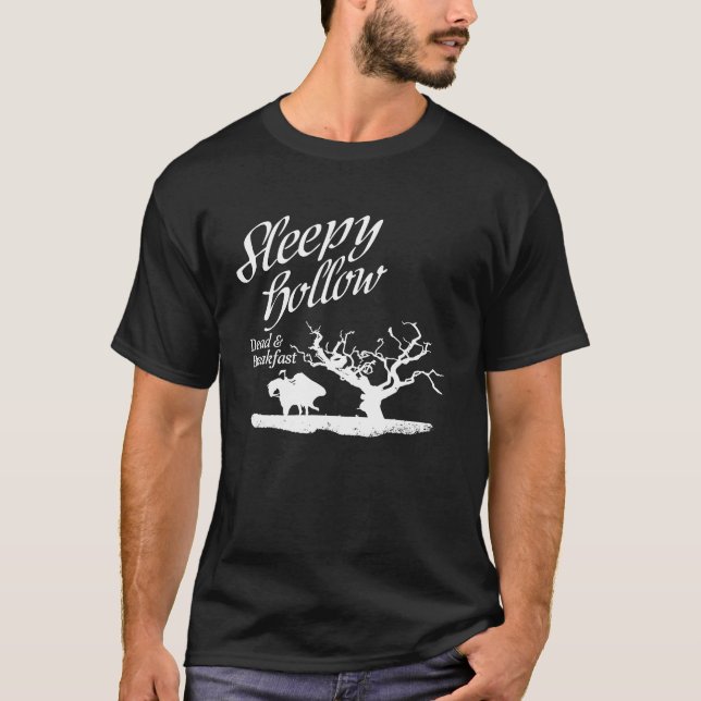 Fall Halloween Sleepy Hollow Dead & Breakfast Tree T-Shirt (Front)