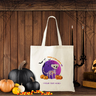 Fall Halloween Spooky Trick or Treat Tote Bag