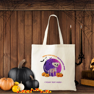 Fall Halloween Spooky Trick or Treat Tote Bag