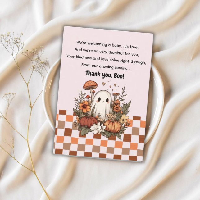 Fall Halloween Thank You, Boo Baby Shower  You Card (Creator Uploaded)