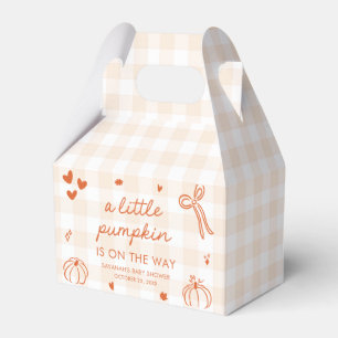 Fall Hand Drawn A Little Pumpkin Baby Shower Favour Box