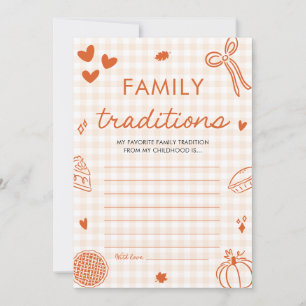 Fall Hand Drawn Baby Shower Family Traditions Game Invitation