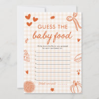 Fall Hand Drawn Baby Shower Guess The Baby Food