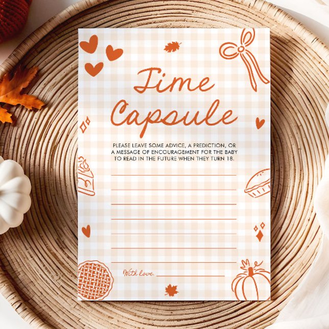 Fall Hand Drawn Baby Shower Time Capsule Game Invitation (Fall Hand Drawn Baby Shower Time Capsule Game)