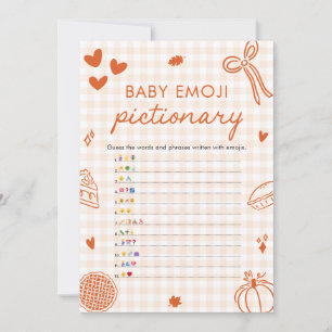 Fall Hand Drawn Italian Baby Emoji Pictionary Game Invitation
