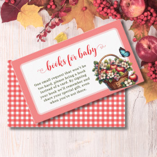 fall harvest apple theme books for baby enclosure card