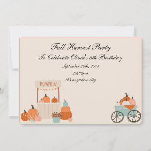 fall harvest birthday invitation