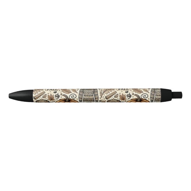 Fall Harvest Black Ink Pen (Front)