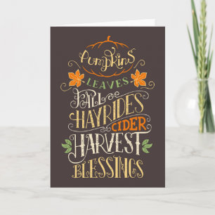 Fall & Harvest Blessings Card