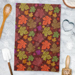 Fall Harvest Colourful Maple Leaves Tea Towel<br><div class="desc">This autumn hand towel has a beautiful pattern of vibrant maple leaves.</div>