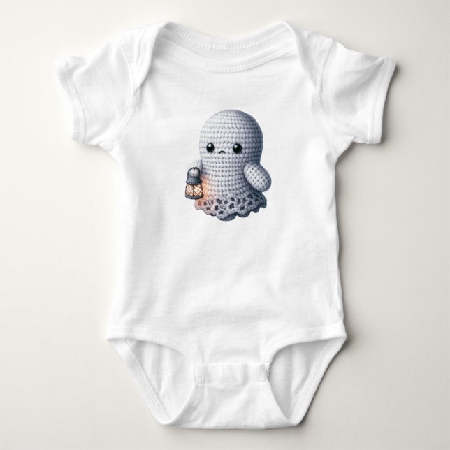 Fall Harvest Cute Ghost Baby Bodysuit (Front)