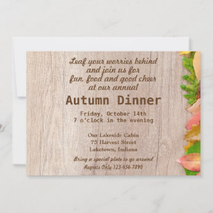 Fall Harvest Dinner Invitation