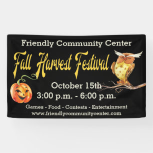 Fall Harvest Festival Community Centre Church Banner