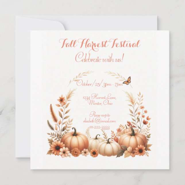 Fall Harvest Festival Invitation (Front)