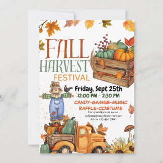 Fall Harvest Festival Invitation Card