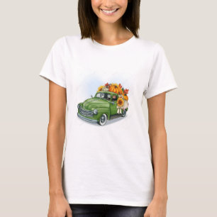 Fall Harvest in a Green Truck  T-Shirt