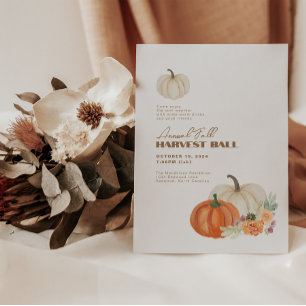 Fall Harvest • Modern Party Invitation • Boho Chic