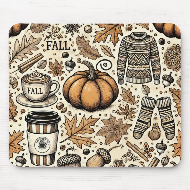 Fall Harvest Mouse Mat (Front)