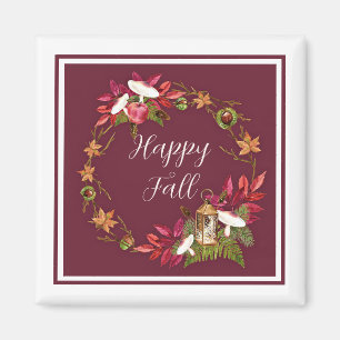 Fall harvest nature with customisable text  magnet