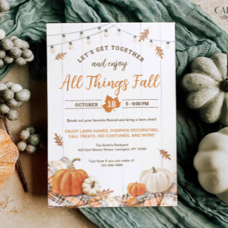 Fall Harvest Party All Things Fall Invitation