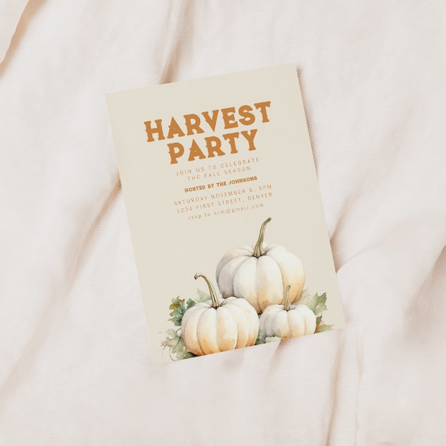 Fall Harvest Party Invite with Pumpkins (Creator Uploaded)