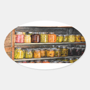 Fall Harvest Preserves Oval Sticker