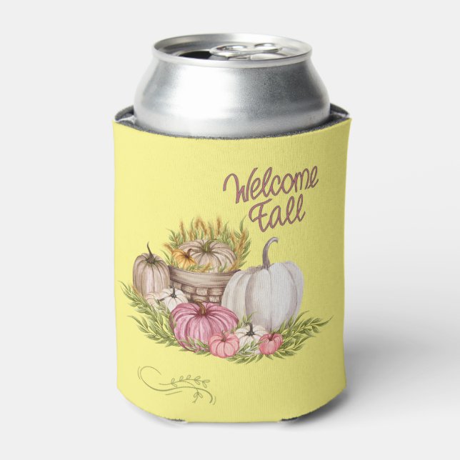 Fall Harvest Pumpkins Can Cozie Cooler (Can Front)