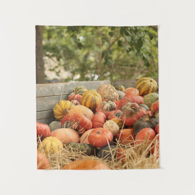 Fall Harvest Pumpkins Tapestry (Front)