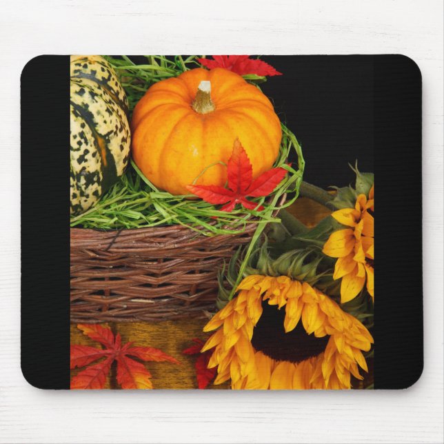 Fall Harvest Sunflowers Mouse Mat (Front)