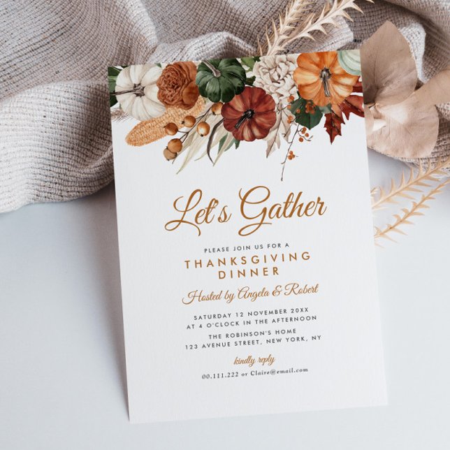 fall harvest thanksgiving dinner invitation (Creator Uploaded)