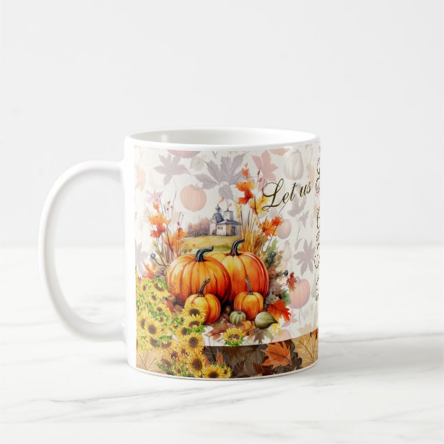 Fall Harvest Thanksgiving Mug (Left)