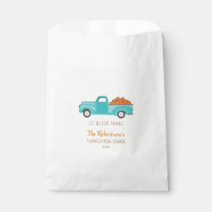 Fall Harvest Vintage Blue Truck Favour Bags