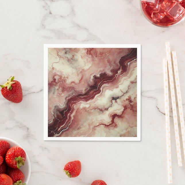 Fall Harvest Wine Marble Texture Decoupage Napkins (Insitu)