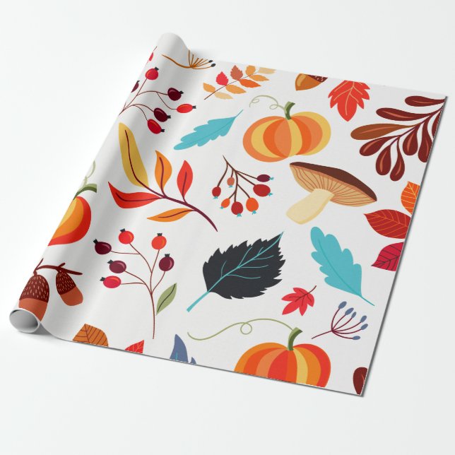 fall harvest wrapping paper (Unrolled)