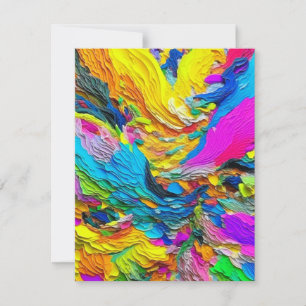 Fall - Heavy Acrylics And Paper Holiday Card