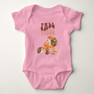 Fall Hedgehogs  Baby Bodysuit