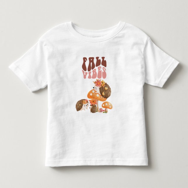 Fall Hedgehogs  Toddler T-Shirt (Front)
