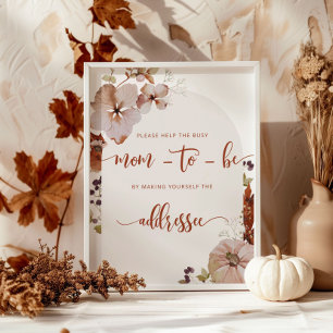 Fall Help the Busy Mum-to-Be Address an Envelope P Poster