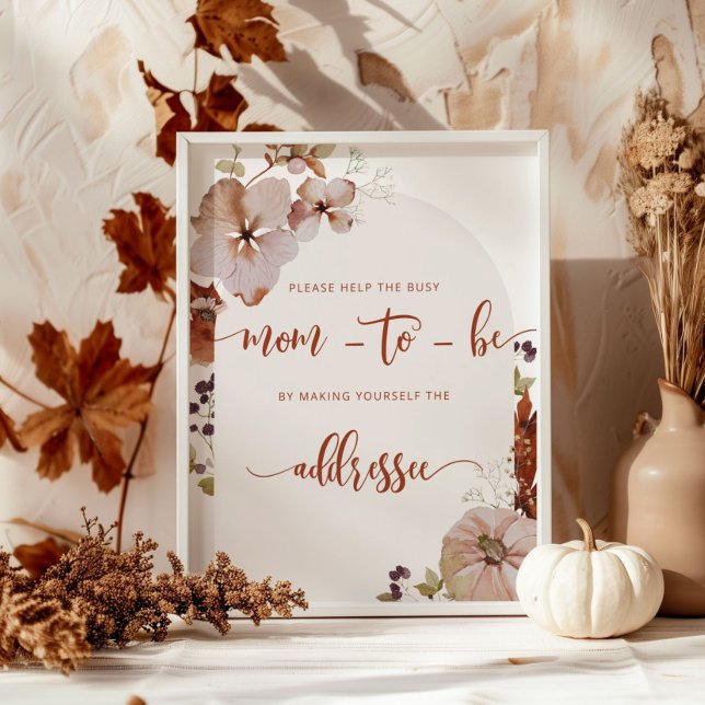 Fall Help the Busy Mum-to-Be Address an Envelope P Poster (Creator Uploaded)