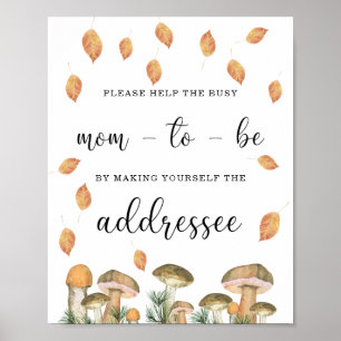 Fall Help the Busy Mum-to-Be Address an Envelope Poster