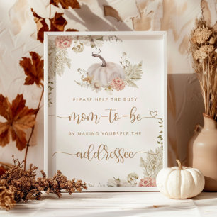 Fall Help the Busy Mum-to-Be Address an Envelope Poster